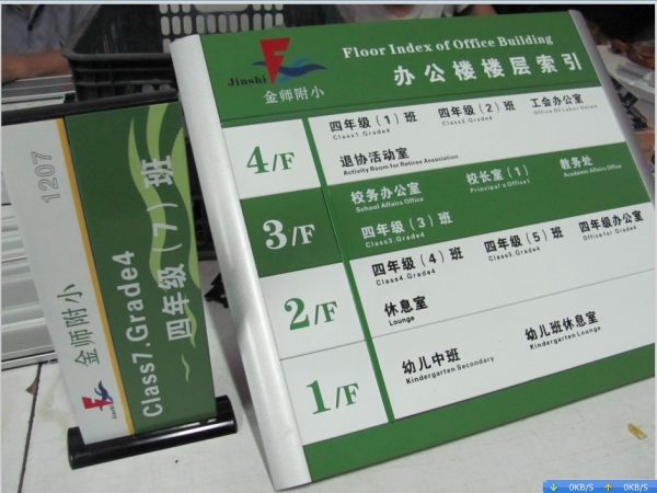 學(xué)校辦公樓層索引牌,廣東教育學(xué)院標(biāo)識標(biāo)牌