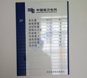電網公司樓層索引牌