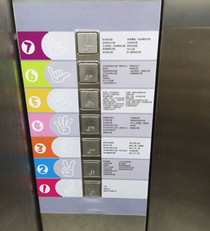 電梯內索引標牌